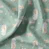Printed Cotton GONTRAND Verdigris / Petal